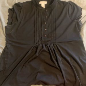Sag Harbour Black Blouse 1X